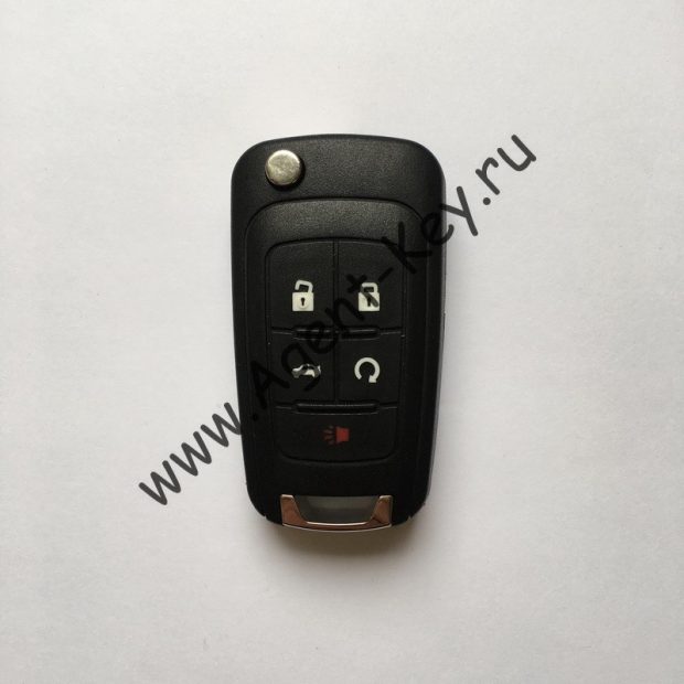 Корпус выкидного ключа Chevrolet Equinox, Camaro, Cruze, Impala, Malibu, Sonic, 5 кнопок