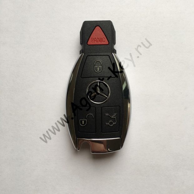 Смарт ключ Mercedes, хром 3 кнопки, USA (Китай)